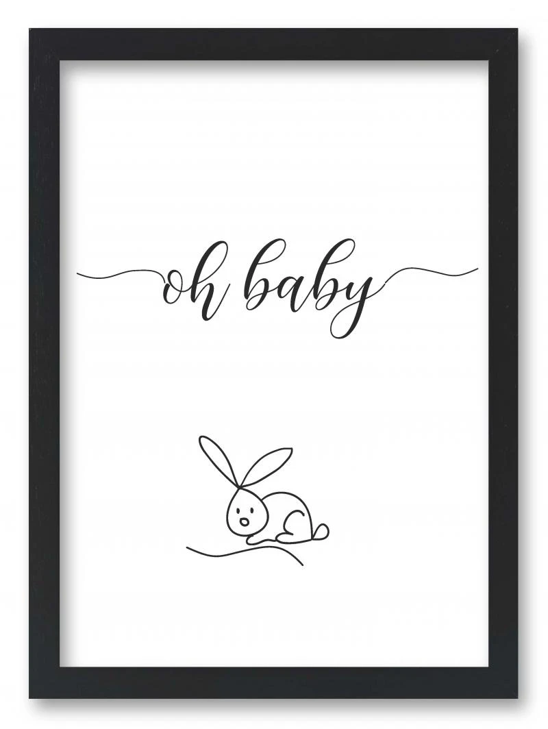 Wandbild "oh Baby" mit Hase