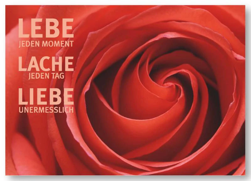 Postkarte LEBE - LIEBE - LACHE