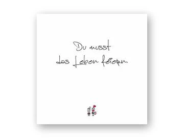 Holzbild "Du musst das Leben feiern"