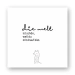 Holzbild "die welt" - Lama