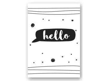 Wandbild hello