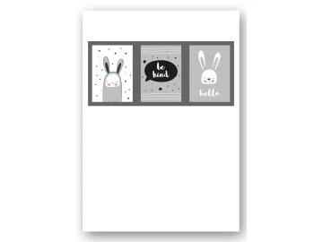 Wandbild be kind - grau