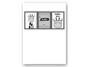 Wandbild hello little star - grau