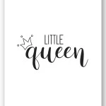 Wandbild little queen - black
