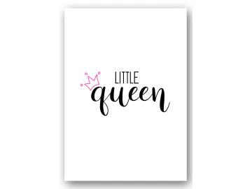 Wandbild little queen - pink