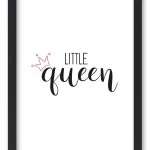 Wandbild little queen - pink