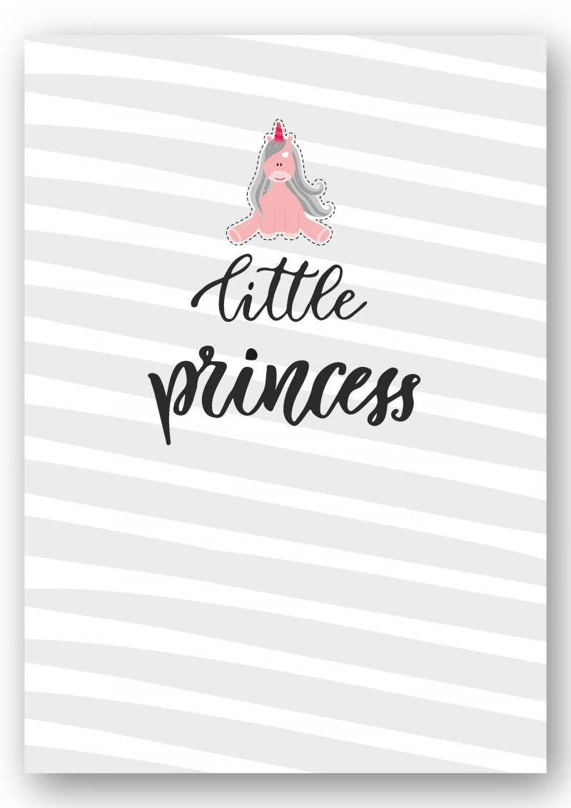 Wandbild "little princess" Einhorn