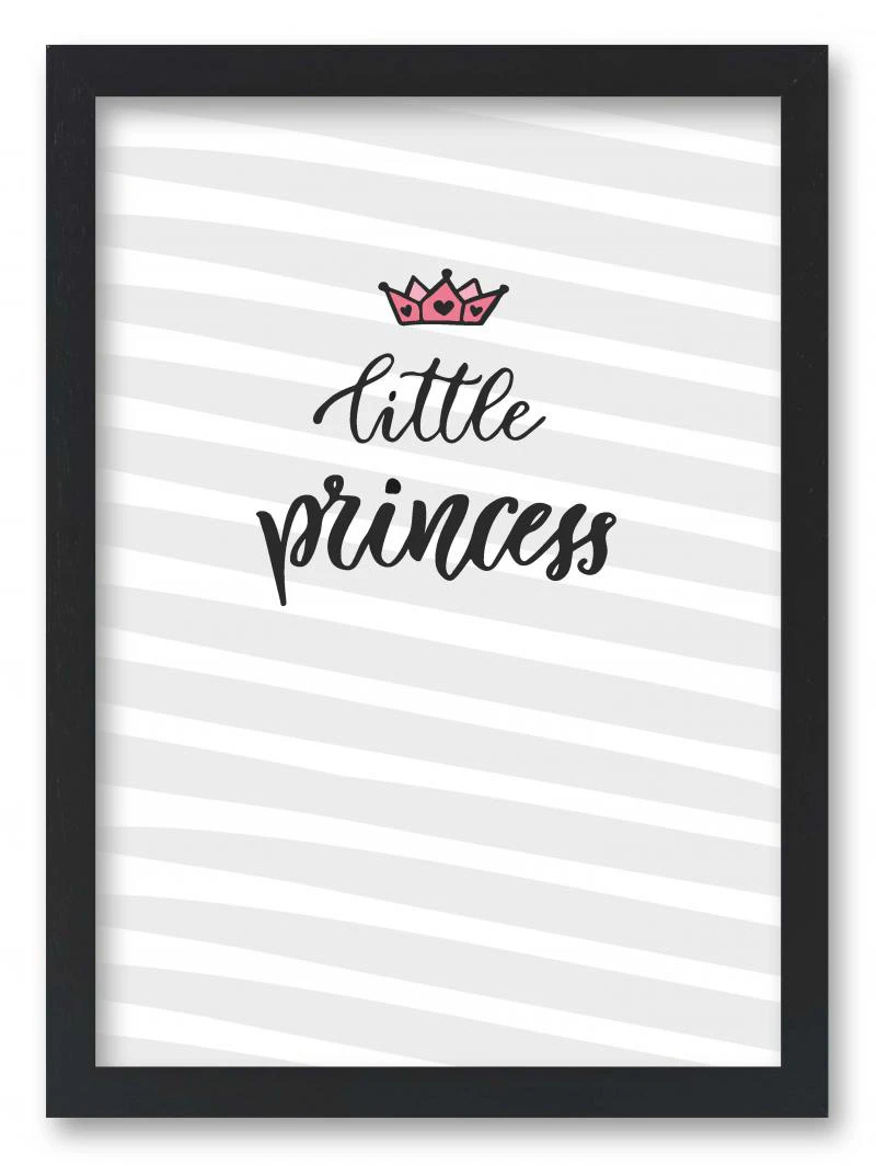 Wandbild "little princess" grau