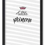 Wandbild "little princess" grau