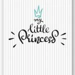 Wandbild "my little princess" stripes grau