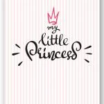 Wandbild "my little princess" stripes rosa