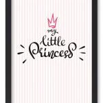 Wandbild "my little princess" stripes rosa