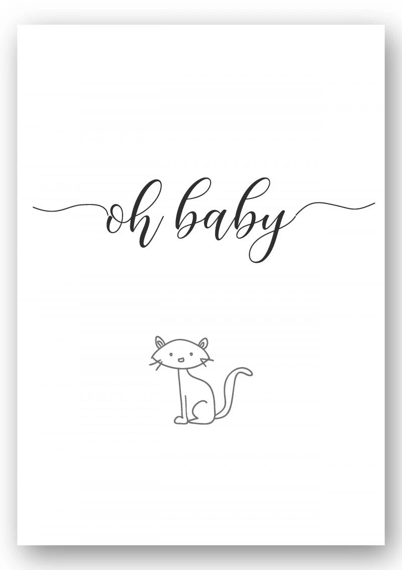 Wandbild "oh Baby" mit Katze