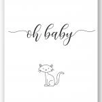 Wandbild "oh Baby" mit Katze