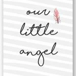 Wandbild "our little angel" feder